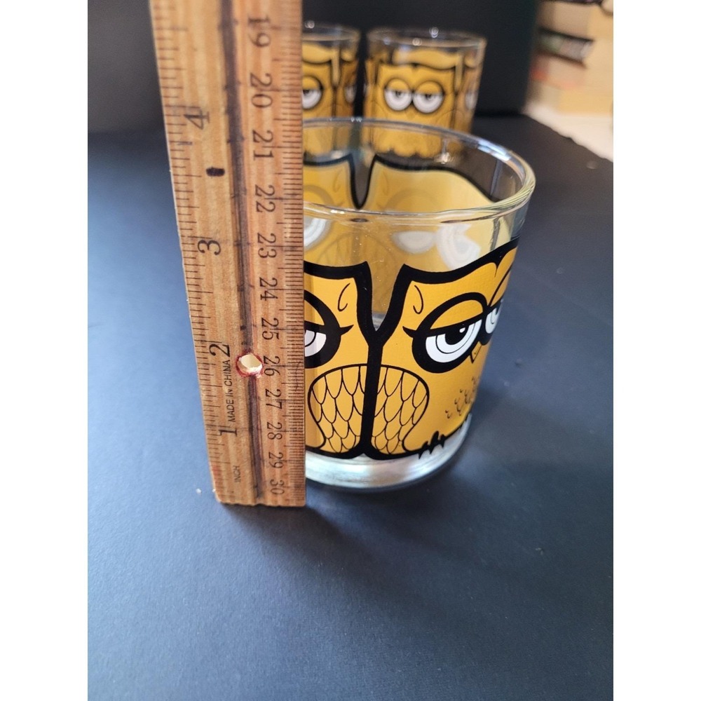 Set of 3 Libbey Owl Lowball Glasses‎ M Petti Mid Century Barware Vintage Rocks - Picture 9 of 9